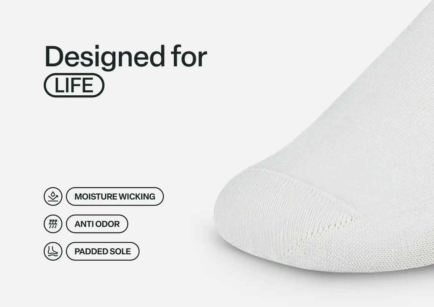 Casual/Dress Diabetic Socks - White